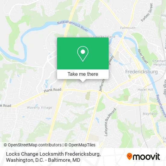 Locks Change Locksmith Fredericksburg map