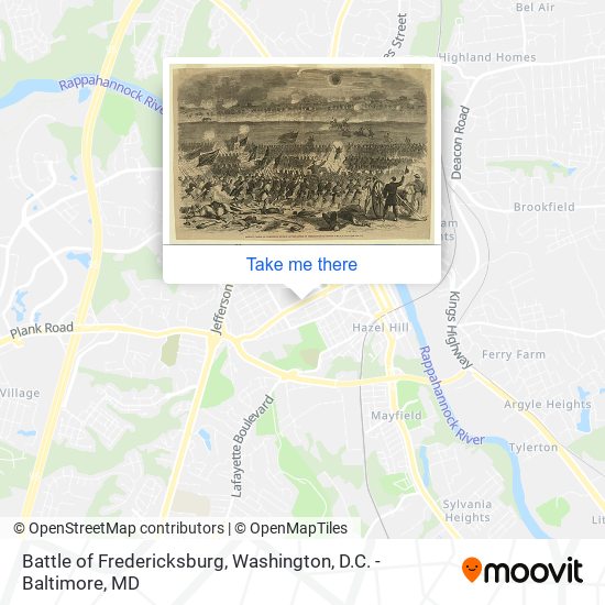 Battle of Fredericksburg map