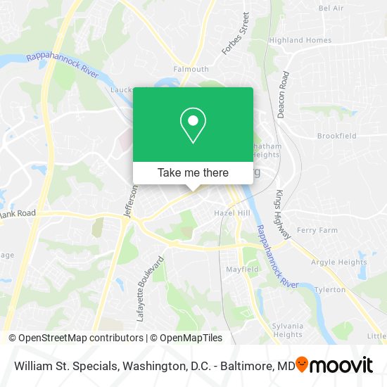 Mapa de William St. Specials