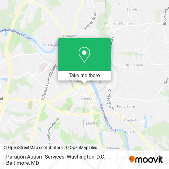 Paragon Autism Services map