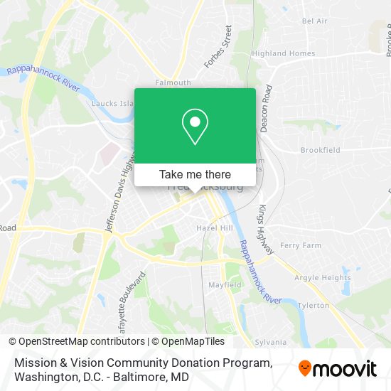 Mission & Vision Community Donation Program map
