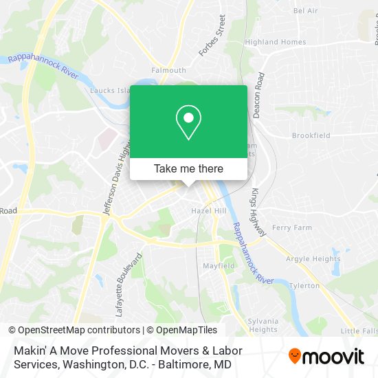 Makin' A Move Professional Movers & Labor Services map