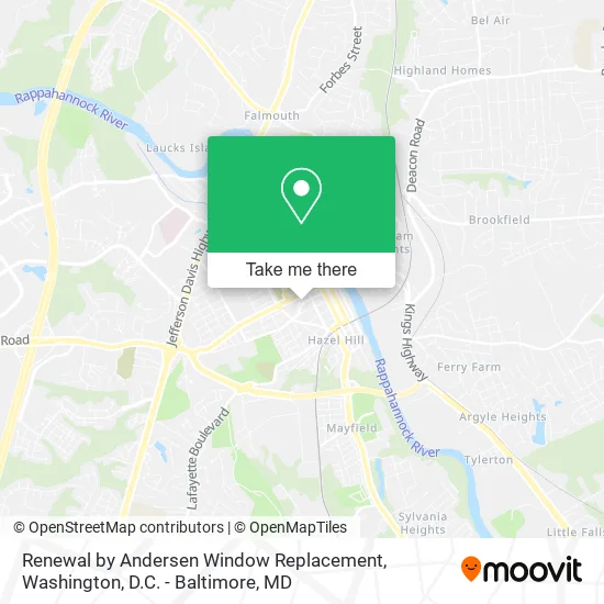 Renewal by Andersen Window Replacement map