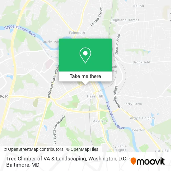 Tree Climber of VA & Landscaping map