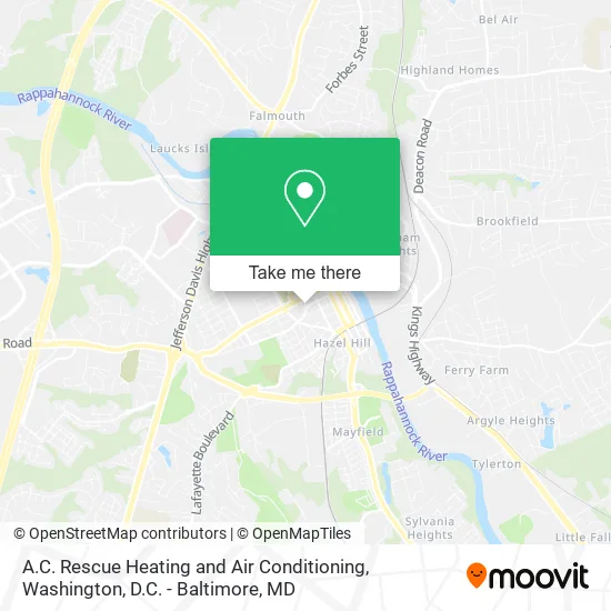 A.C. Rescue Heating and Air Conditioning map