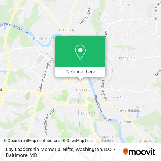 Mapa de Lay Leadership Memorial Gifts