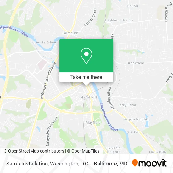 Mapa de Sam's Installation