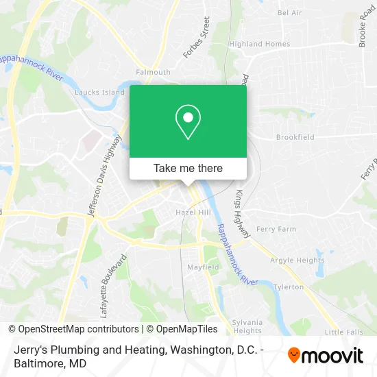 Jerry's Plumbing and Heating map