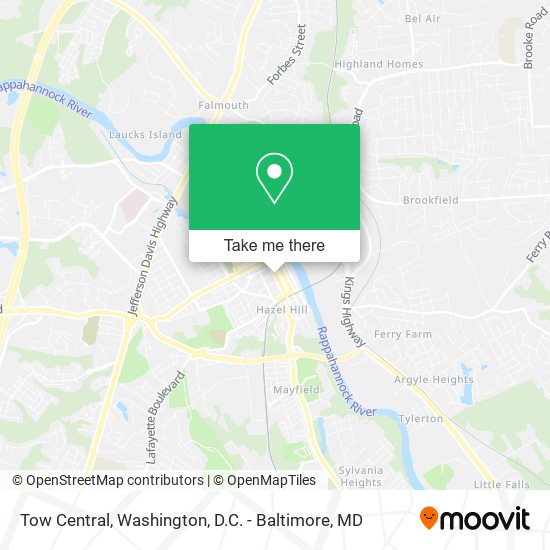 Tow Central map