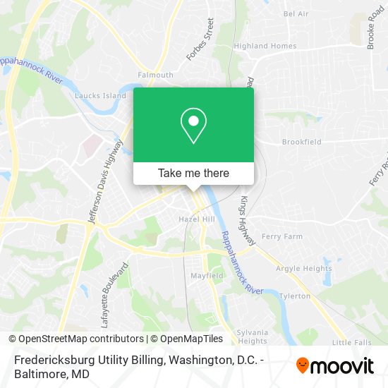 Fredericksburg Utility Billing map