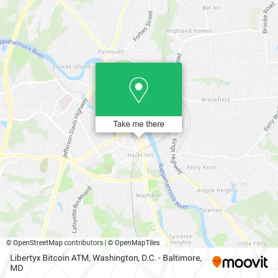 Mapa de Libertyx Bitcoin ATM
