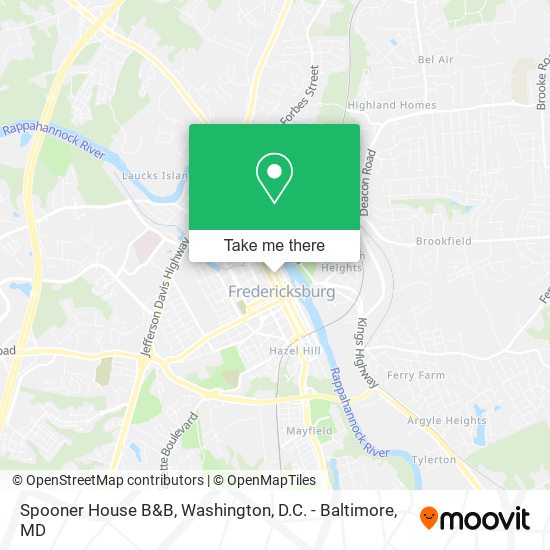 Spooner House B&B map