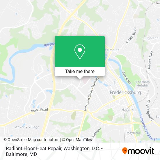 Radiant Floor Heat Repair map