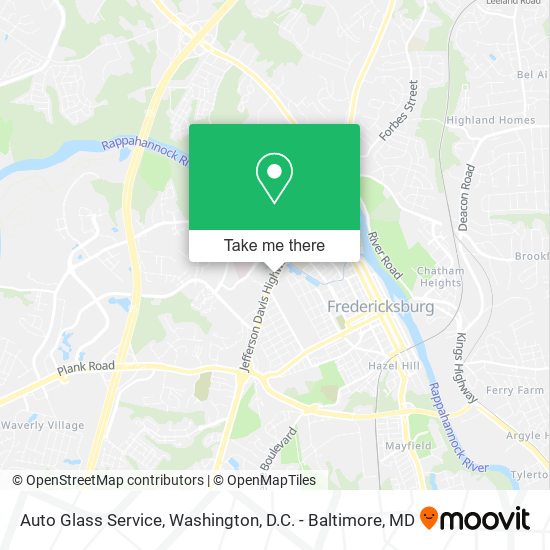 Auto Glass Service map