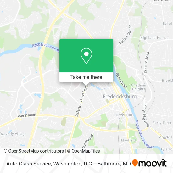 Auto Glass Service map