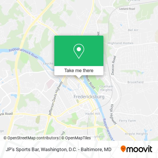 JP's Sports Bar map