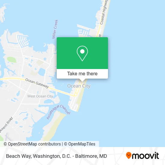 Beach Way map