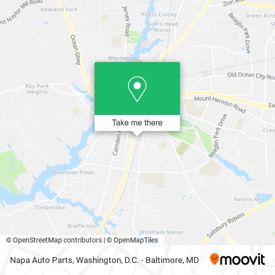 Mapa de Napa Auto Parts