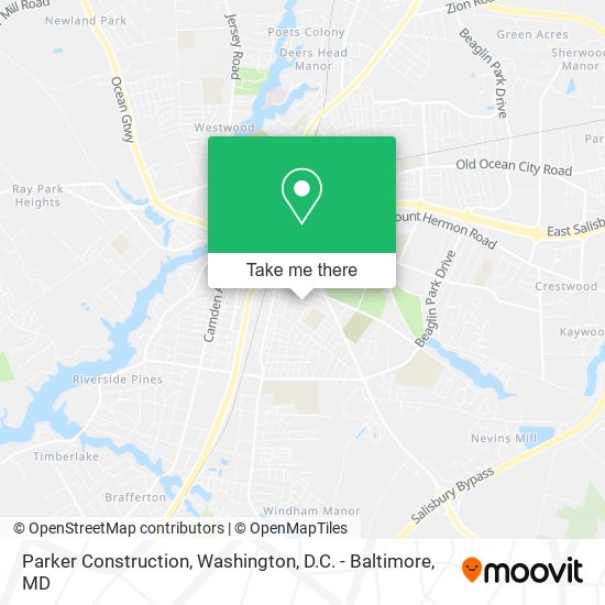 Parker Construction map