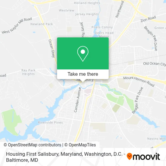 Housing First Salisbury, Maryland map