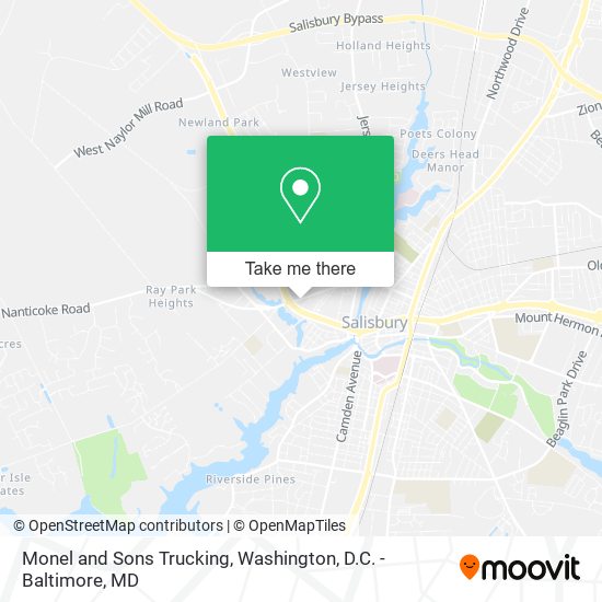 Monel and Sons Trucking map