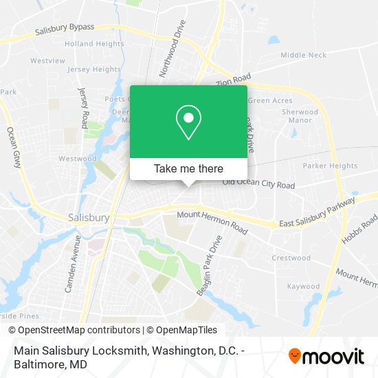 Mapa de Main Salisbury Locksmith
