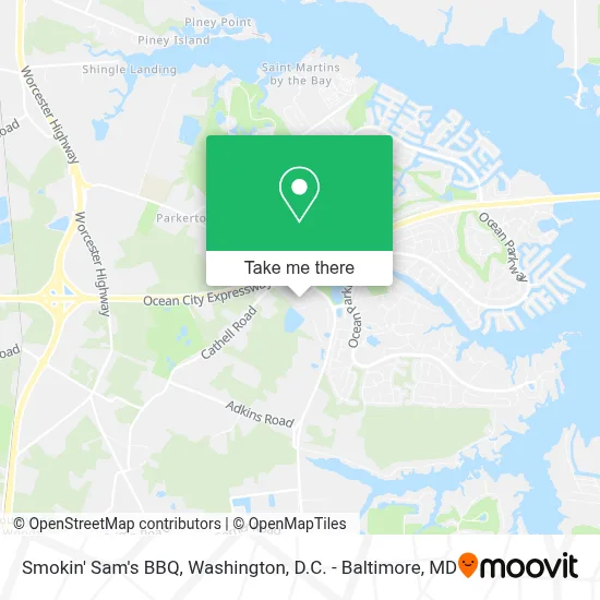 Smokin' Sam's BBQ map