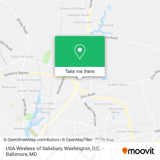 USA Wireless of Salisbury map