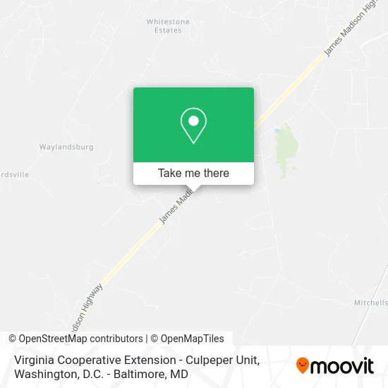 Virginia Cooperative Extension - Culpeper Unit map