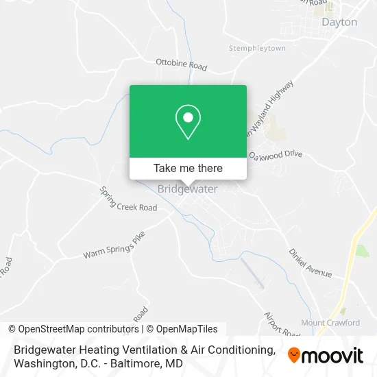 Bridgewater Heating Ventilation & Air Conditioning map