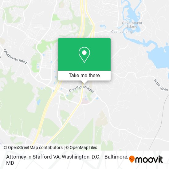 Attorney in Stafford VA map