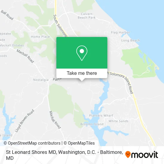 St Leonard Shores MD map
