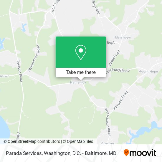 Parada Services map