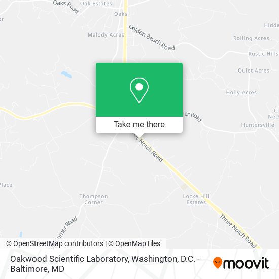 Oakwood Scientific Laboratory map