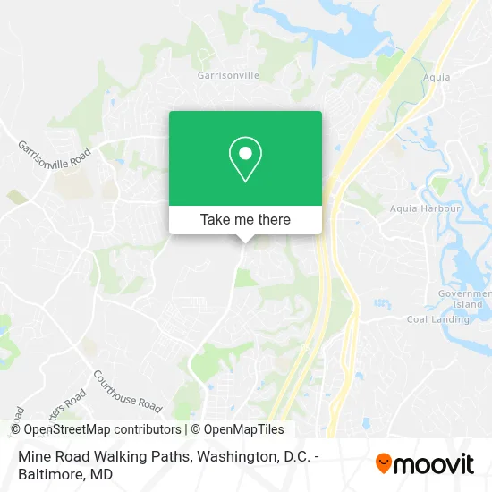 Mine Road Walking Paths map