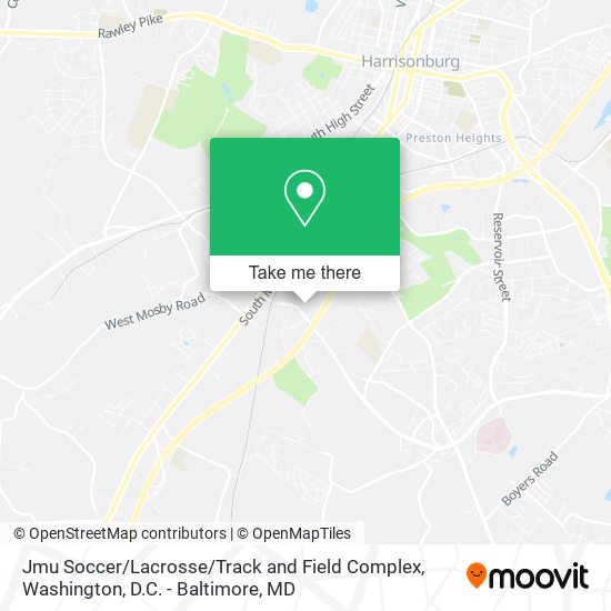Mapa de Jmu Soccer / Lacrosse / Track and Field Complex
