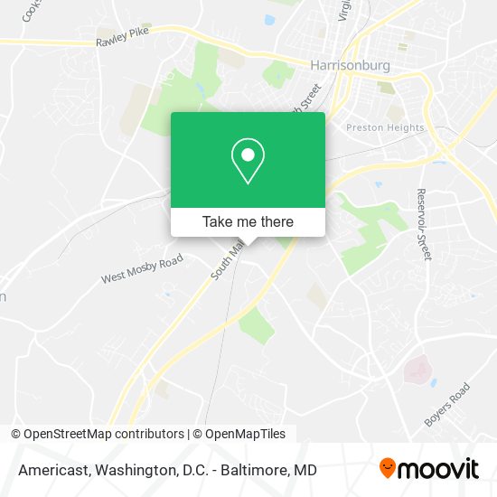 Americast map