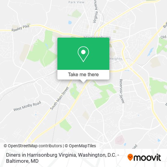 Mapa de Diners in Harrisonburg Virginia