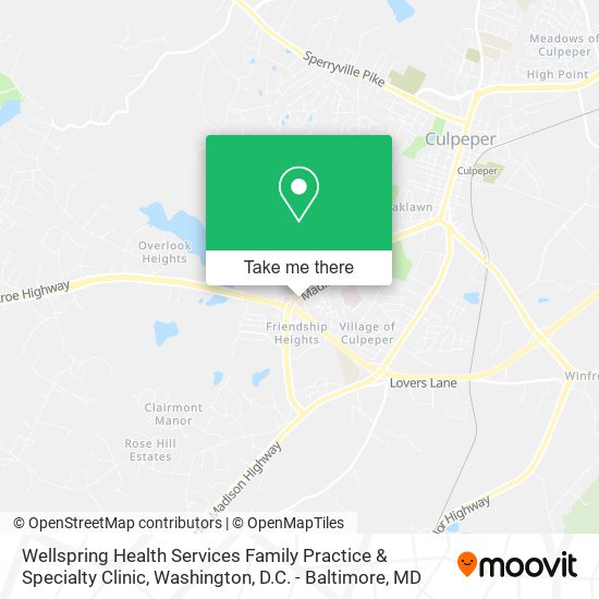Wellspring Health Services Family Practice & Specialty Clinic map