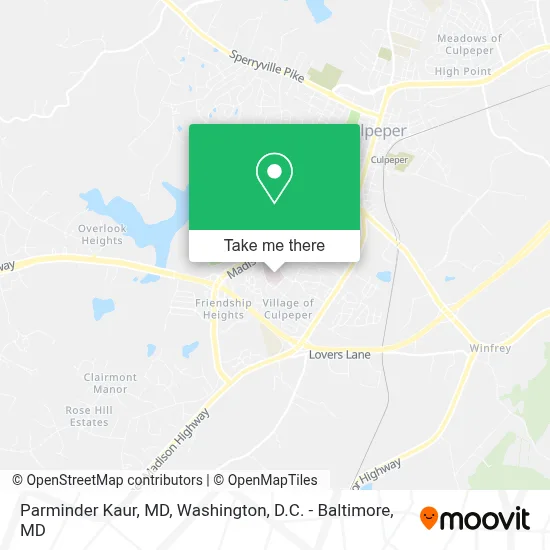 Parminder Kaur, MD map