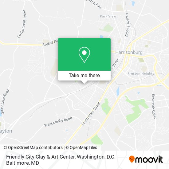 Friendly City Clay & Art Center map