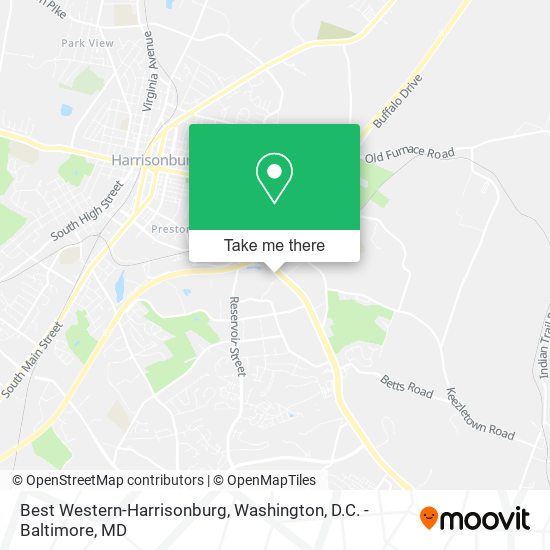 Best Western-Harrisonburg map