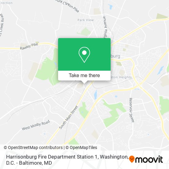 Harrisonburg Fire Department Station 1 map