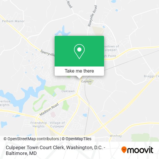 Mapa de Culpeper Town Court Clerk