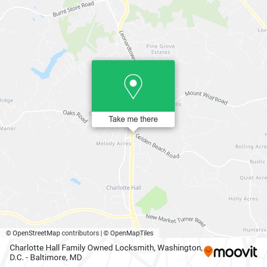 Mapa de Charlotte Hall Family Owned Locksmith