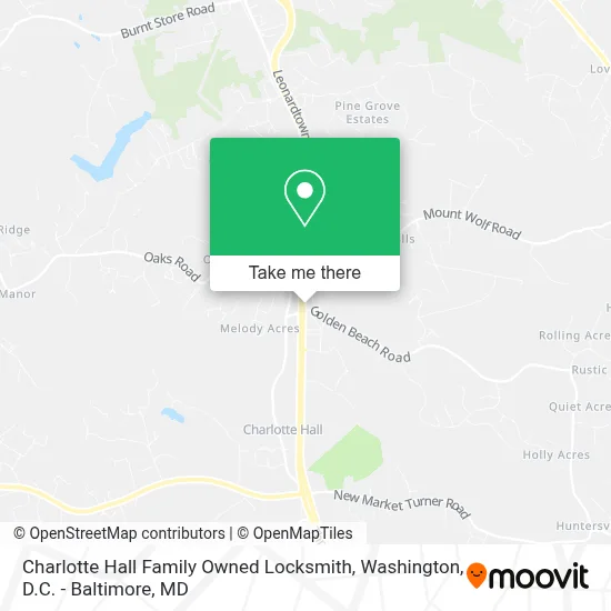 Charlotte Hall Family Owned Locksmith map