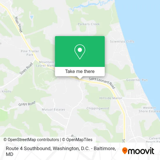 Route 4 Southbound map