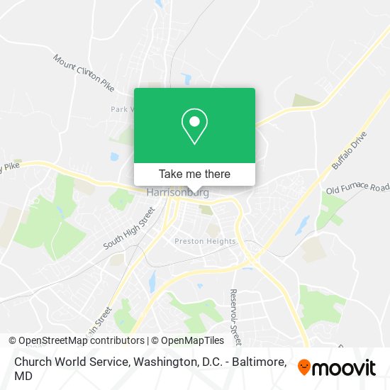 Church World Service map