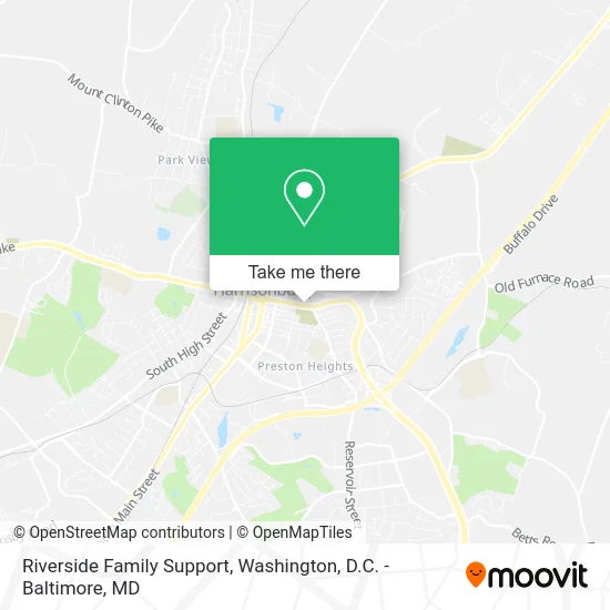 Riverside Family Support map