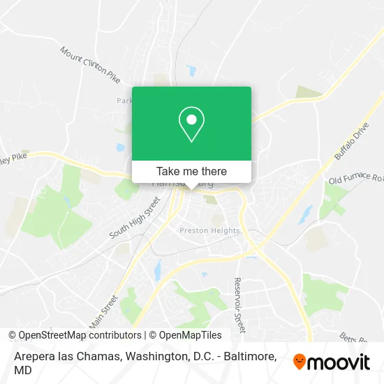 Arepera las Chamas map